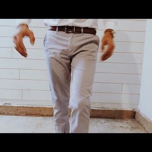 Skinny-fit chino dress pants